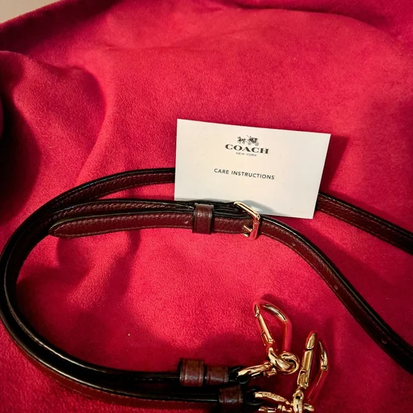 🎁 NEW COACH Scout Hobo Burgundy Oxblood Satchel/Shoulder/Crossbody Bag - Picture 5 of 16